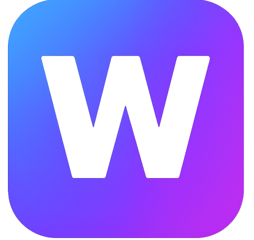 Winston AI Detector favicon icon with white W on blue-to-purple gradient rounded square background
